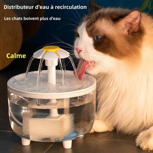 Fontaine d'eau électrique silencieuse l pour Chat